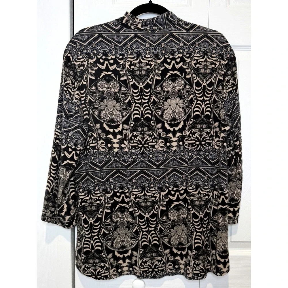 Vintage Tianello by Steve Barraza Womens Button Up Top Size M Artsy Fairy Grunge - Picture 2 of 10